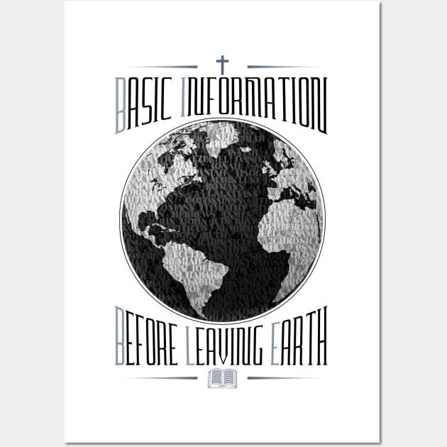 Basic information before leaving earth (BIBLE) Wall Art by Christian ever life